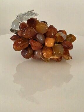 Vintage MCM Mid-Century Modern Carnelian Agate Grape Cluster Small